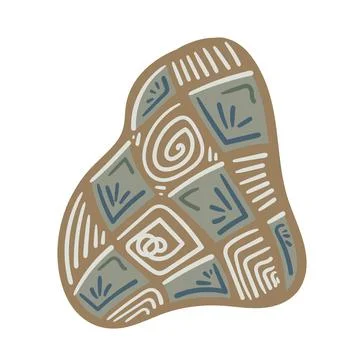 Vector illustration of a single colored sea shell on white background. Eleg.. Stock Illustration