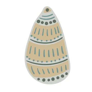 Vector illustration of a single colored sea shell on white background. Eleg.. Stock Illustration