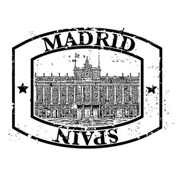 Vector illustration of single madrid icon Stockillustratie