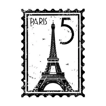 Vector illustration of single Paris icon 库存插图