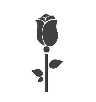 Vector illustration of single rose Stock Illustration