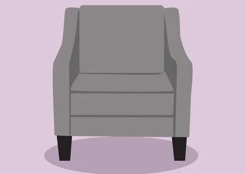 Vector illustration of single sofa. Ilustración de archivo