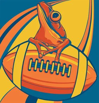 Vector illustration of sitting frog. digital draw Stock Illustration