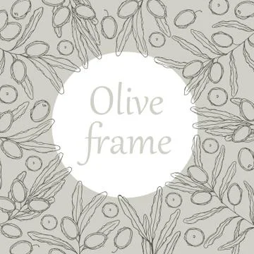 Vector illustration sketch of olives Stock Illustration