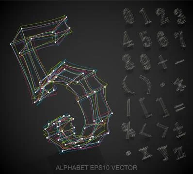Vector illustration of a  sketched Numbers And Mathematical Symbols. Hand drawn Stock Illustration