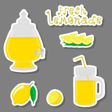 Vector illustration for slice citrus fruit lemon Stock Illustration
