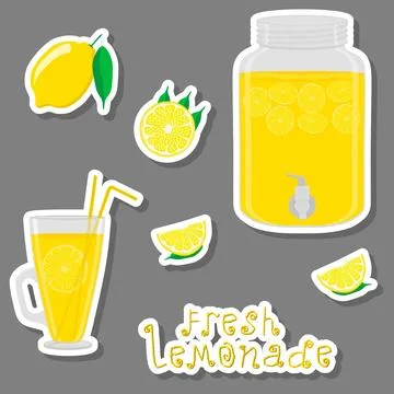 Vector illustration for slice citrus fruit lemon Stock Illustration