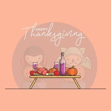 Vector illustration of a small banquet Stock Illustration