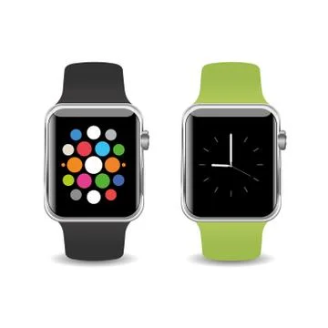 Vector Illustration Smart Watch isolated on white background Stock Illustration