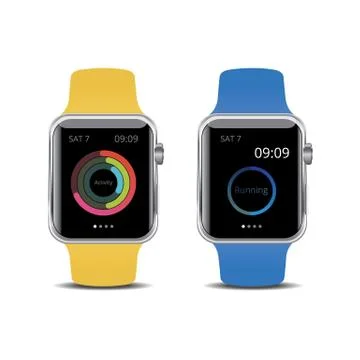 Vector Illustration Smart Watch isolated on white background Stock Illustration