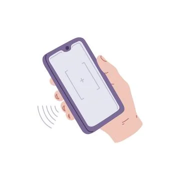 Vector illustration smartphone with an application for reading a QR code for Stock Illustration