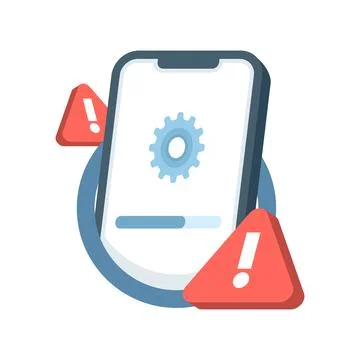 Vector illustration of smartphone maintenance 스톡 일러스트