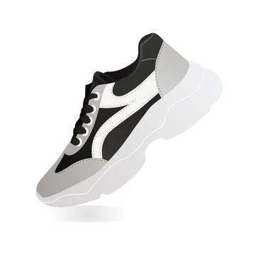 Vector Illustration of of Sneaker from Sneakers side view Stock Illustration