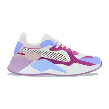 Vector Illustration of of Sneaker from Sneakers side view Stock Illustration