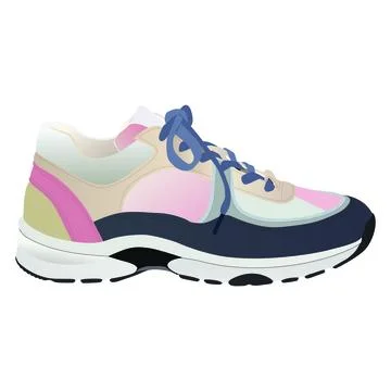 Vector Illustration of of Sneaker from Sneakers side view Stock Illustration