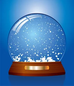 Vector illustration of snow globe Stock Illustration