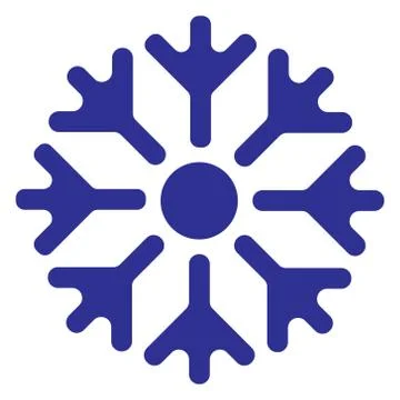 Vector illustration of a snowflake. Logo of temperature. Weather forecast ico Stock Illustration