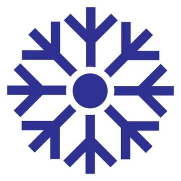 Vector illustration of a snowflake. Logo of temperature. Weather forecast ico Stock Illustration