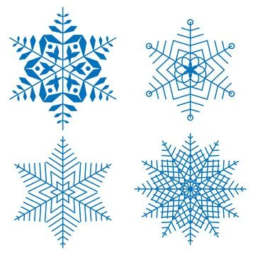 Vector illustration of snowflakes Illustrazione stock