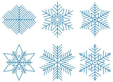 Vector illustration of snowflakes Illustrazione stock