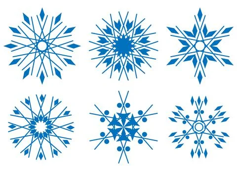 Vector illustration of snowflakes Illustrazione stock