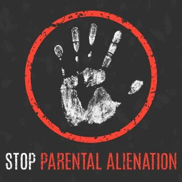Vector illustration. Social problems of humanity. Stop parental alienation. Stock-Illustration
