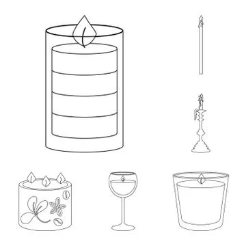 Vector illustration of source and ceremony logo. Set of source and fire vector Ilustración de archivo