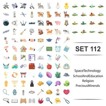 Vector illustration of space, technology, school, education, religion precious Stock Illustration