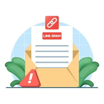 Vector illustration of spam messages and digital cyber attacks Stock Illustration