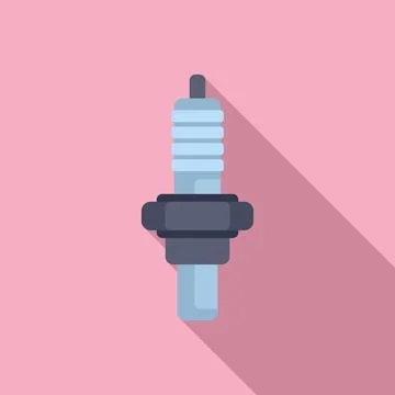 Vector illustration of a spark plug on pink background Stock Illustration