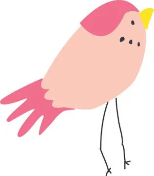 Vector illustration of  Sparrow drawing Illustrazione stock