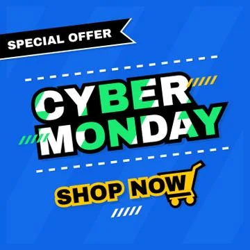 Vector illustration of special offer cyber monday Stock Illustration