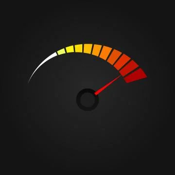 Vector illustration of speedometer arrow. Speed conception. Stock Illustration