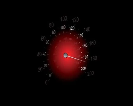 Vector illustration of a speedometer. Stock Illustration