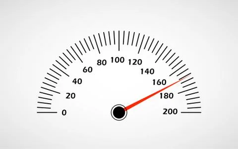 Vector illustration of a speedometer, racing speed counter Stock Illustration
