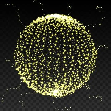 Vector Illustration. The Sphere Consisting of Points. 3D Grid Design. Networks Stock Illustration