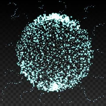 Vector Illustration. The Sphere Consisting of Points. 3D Grid Design. Networks 스톡 일러스트