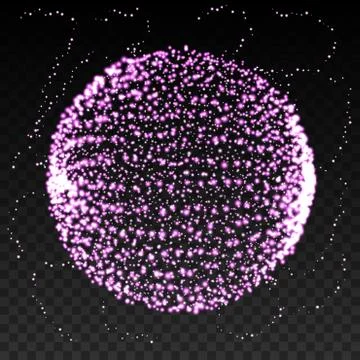 Vector Illustration. The Sphere Consisting of Points. 3D Grid Design. Networks 스톡 일러스트