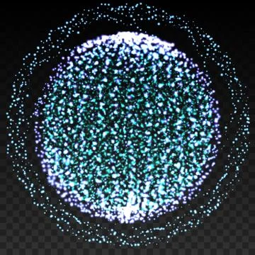 Vector Illustration. The Sphere Consisting of Points. 3D Grid Design. Networks Stock Illustration