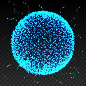 Vector Illustration. The Sphere Consisting of Points. 3D Grid Design. Networks イラスト素材