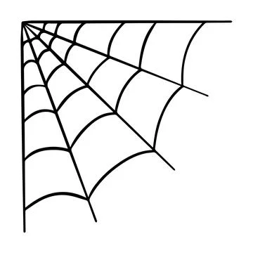 Vector illustration of spider web in the corner. 스톡 일러스트