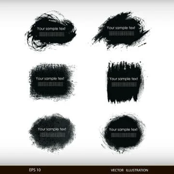 Vector illustration of Splash banners set Stock Illustration