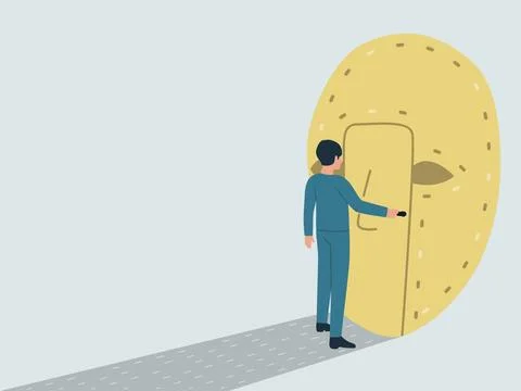  Vector illustration of split personality, dissociative identity disorder.... 스톡 사진