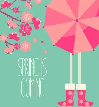 Vector illustration of a spring season. Stock-Illustration