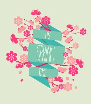 Vector illustration - spring season. Stock Illustration