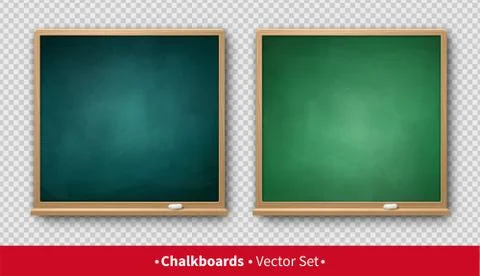 Vector illustration of square chalkboards Stock Illustration