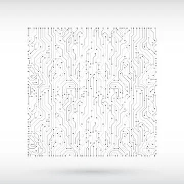 Vector illustration square circuit board Stock Illustration