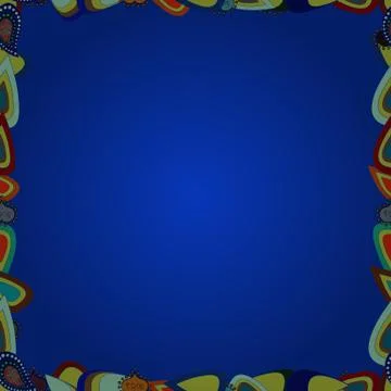 Vector illustration. Square frames doodles. Illustration in neutral, green and b Stock Illustration