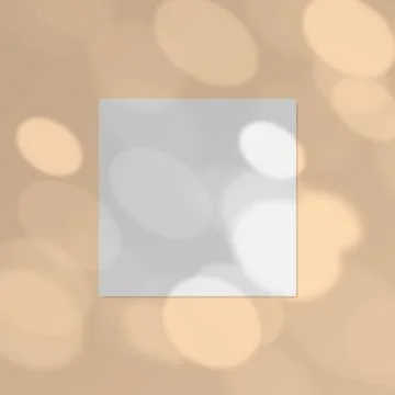 Vector illustration of square paper mockup with realistic dappled light shadow Stock Illustration