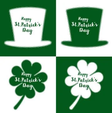 Vector Illustration of a St. Patrick's Day green  clover leaves イラスト素材